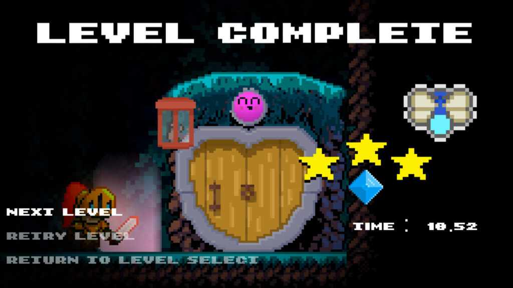 Stolen Hearts: Wolf Knight level completion screen